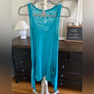 Freeloader Teal Sleeveless Tunic Top